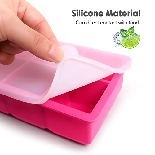 Silicone Ice Cube Trays with Lids (2 Count)