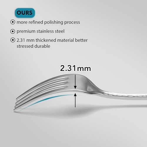 Hammered Silverware Set (40 Count)
