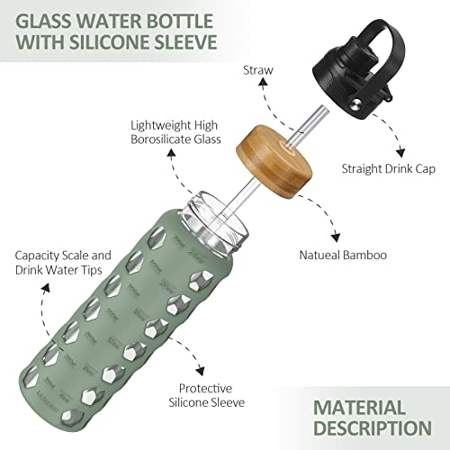 24oz Glass Water Bottle