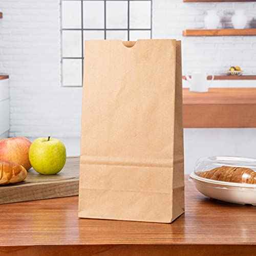 Bag Tek 6 LB Disposable Lunch Bags 100 Sturdy Take (100 Count)