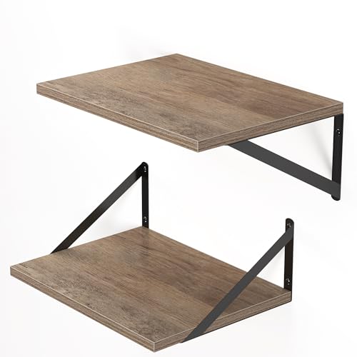 16W x 12D Deep Floating Shelves Set of 2 Grey (2 Count)