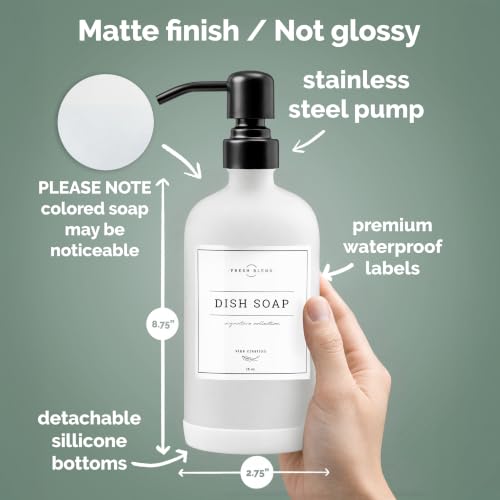 White Glass Soap Dispenser