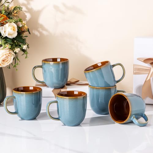 Ceramic Coffee Mugs Set of 6 (6 Count)
