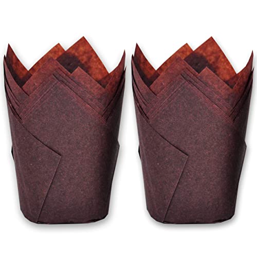 500 pcs Large size Brown Tulip Baking Cups 2 (500 Count)