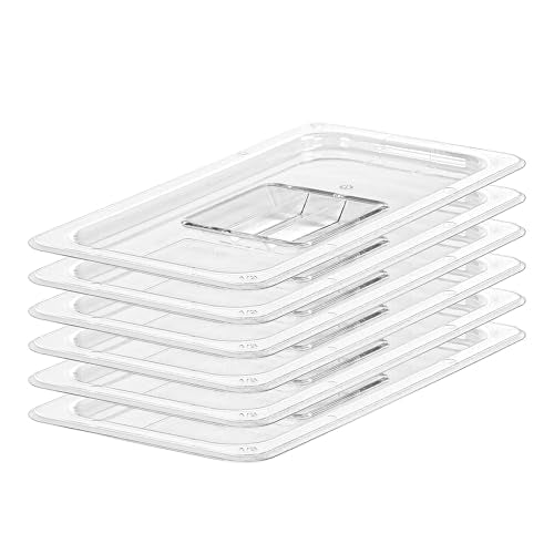 6 PCS Clear Food Pan Lids Universal 1 (6 Count)