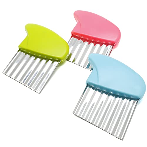 Stainless Steel Potato Crinkle Cutter Knife Set (4 Count)