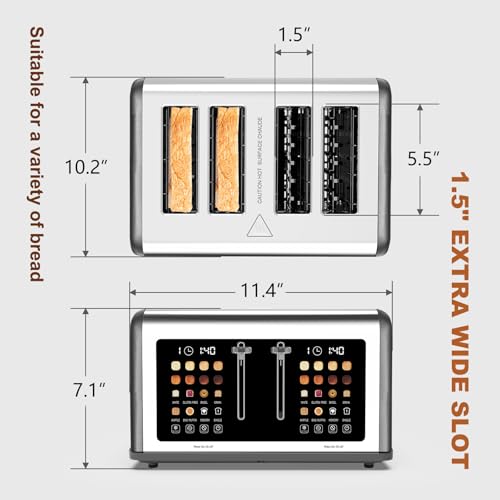 4 Slice Toaster Touch Screen (4 Count)