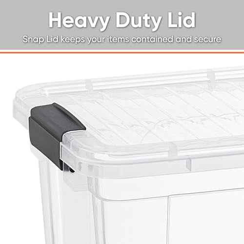 26.5 Quart Clear Plastic Storage Boxes with Lids (10 Count)
