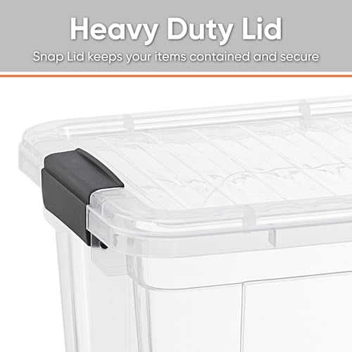 26.5 Quart Clear Plastic Storage Boxes with Lids (6 Count)