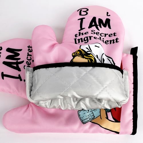 Funny Oven Mitts and Pot Holders Sets Cooking BBQ Non