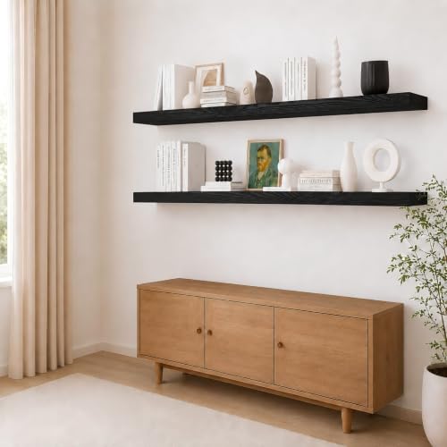 Rustic Floating Shelves 72 inch Long 8 "deep Set of 2 (2 Count)