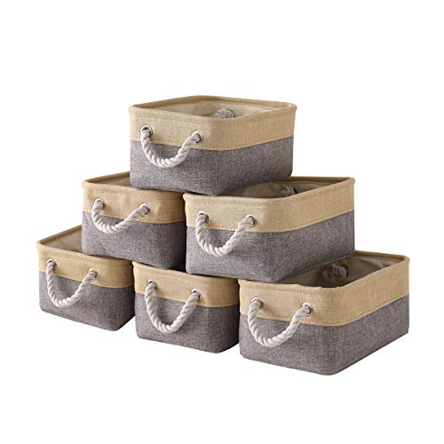 Fabric Storage Baskets for Organizing (6 Count)