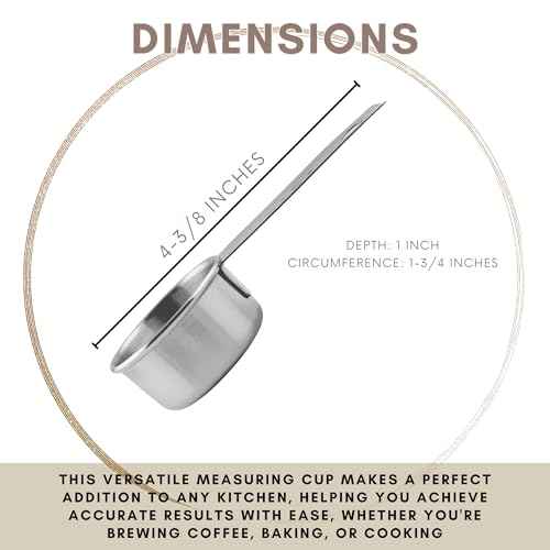 1 8 Cup Stainless Steel Measuring Cup (4 Count (1/8 Cup))