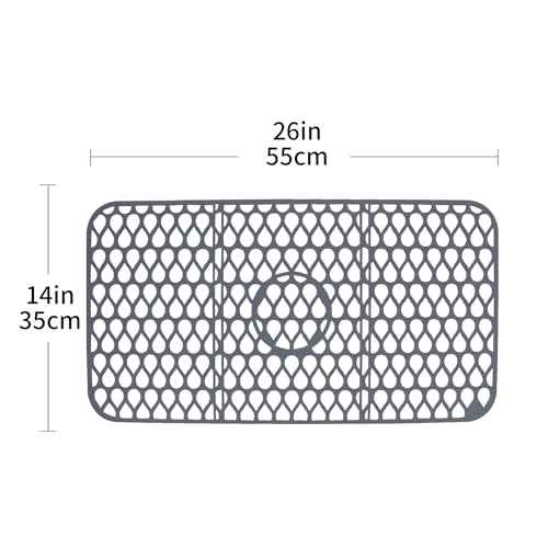 Sink Mat Sink Protectors for Kitchen Sink By Better Housewares Wok Stand Strong Adsorption And Skid Resistance PVC Free Silicone Sink Mat