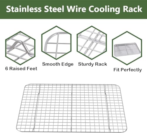 Baking Sheet with Cooling Wire Rack Set
