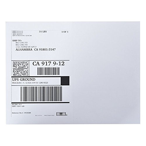 Half Sheet Self Adhesive Shipping Labels for Laser & Inkjet Printers White Blank