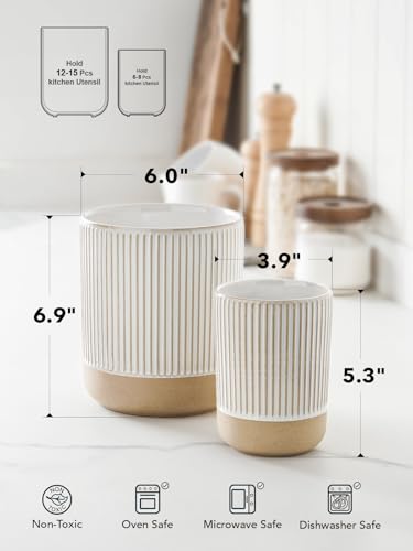 Ceramic Kitchen Utensil Holder Set of 2 (2 Count)