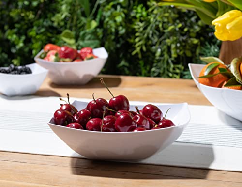 4 Pack Disposable White Plastic Party Bowls (4 Count)
