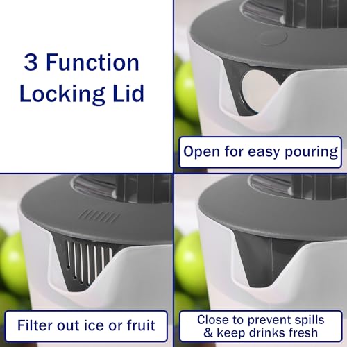 Water Pitcher with Lid 1 Gallon Pitcher BPA Free & Phthalate Free