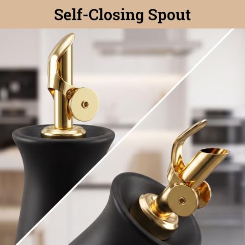 Ceramic Olive Oil Dispenser with Self