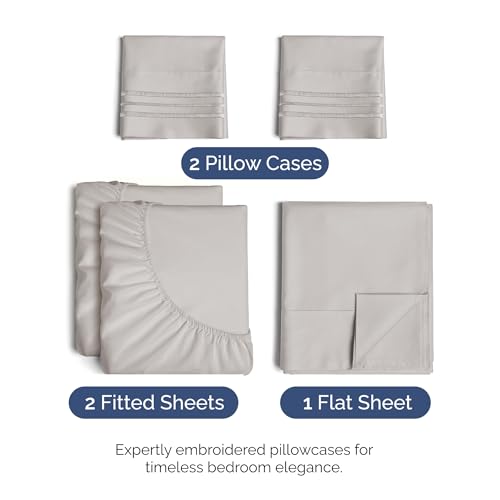 Split King Size 5 Piece Sheet Set
