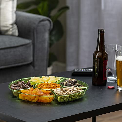 6 Sectional Round Plastic Serving Tray