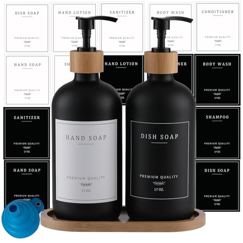 Black Glass Soap Dispenser