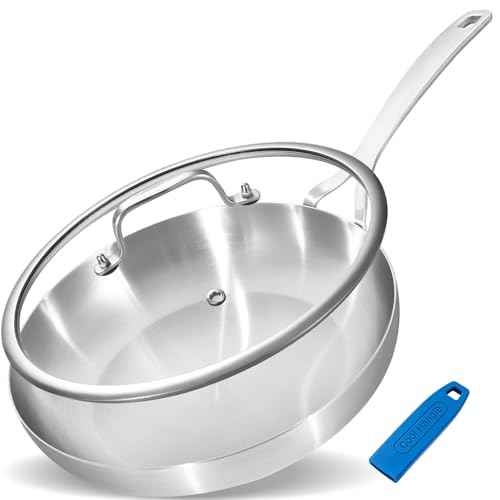 12 Inch Tri Ply Stainless Steel Frying Pan with Lid