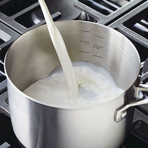 3 Ply Base Brushed Stainless Steel Sauce Pan
