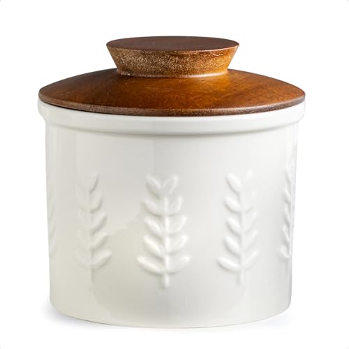 Butter Crock Ceramic Butter Dish with Lid for Countertop