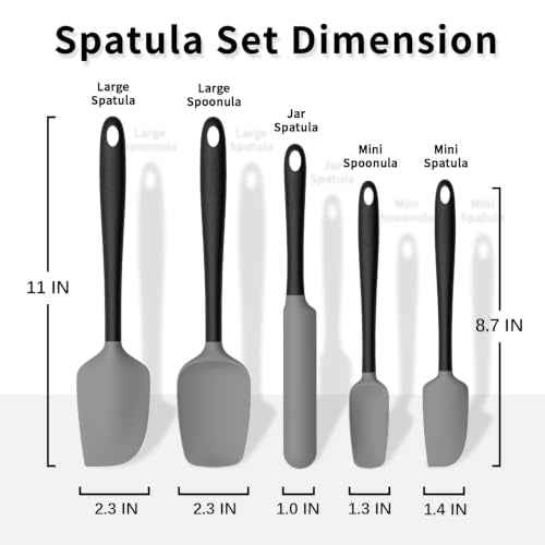 Silicone Spatula Set of 5 (5 Count)