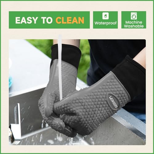 BBQ Gloves Heat Resistant Oven Mitts (2 Count)