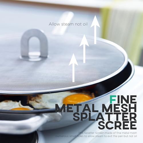 2 Piece Splatter Screens for Frying Pan