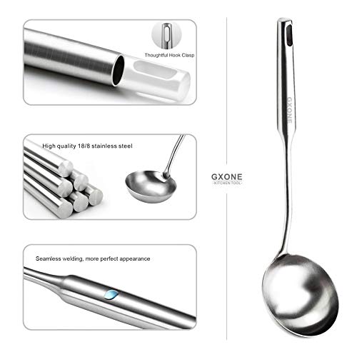 Soup Ladle 304 Stainless Steel Cooking Ladle with Long Handle