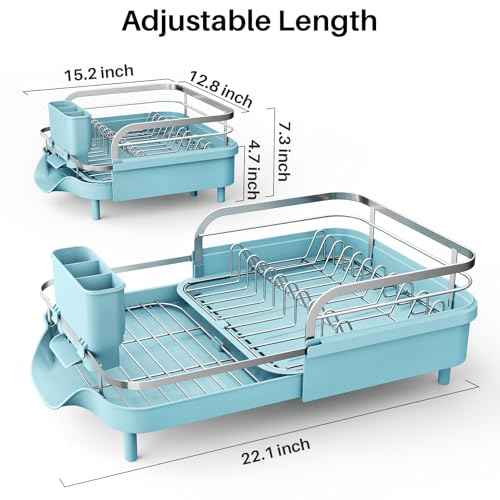 Expandable Dish Drying Rack for Kitchen Counter