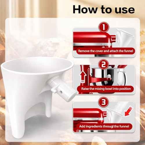 Flour Funnel for Kitchen Aid Mixer