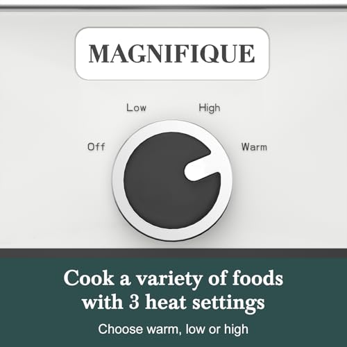 4 Quart Slow Cooker with Casserole Manual Warm Setting