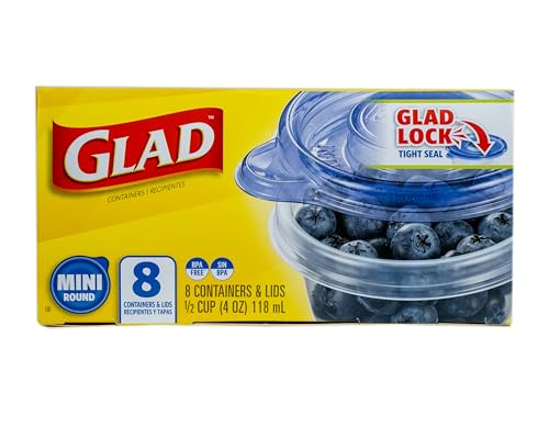 GladWare Mini Round Food Storage Containers with Lids (8 Count)