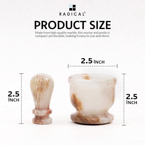 Marble Mortar and Pestle Set Small Spice Grinder & Herb Grinder