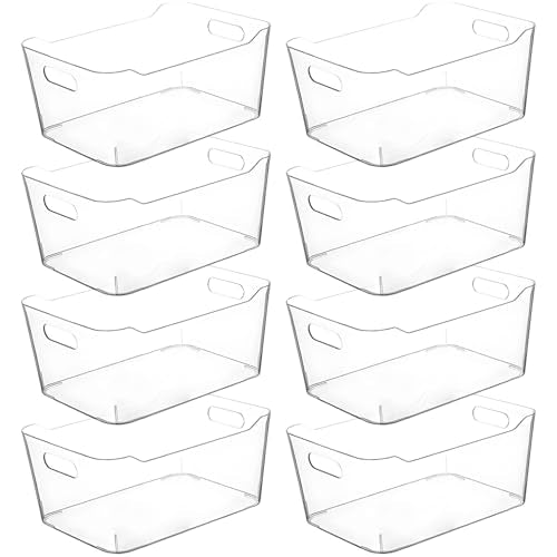 Clear Extra Large Plastic Storage Bins (8 Count)