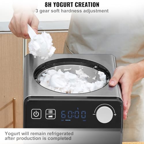 Upright Automatic Ice Cream Maker with Built