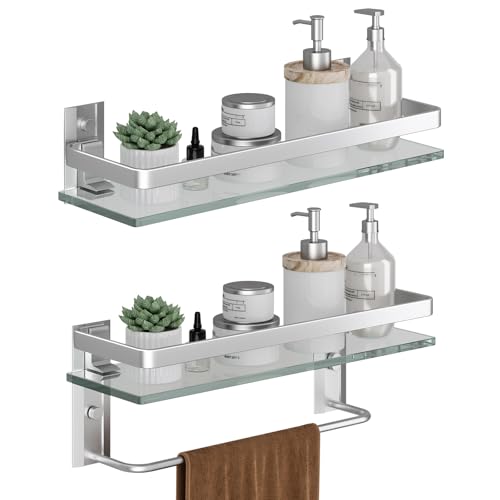 Bathroom Shelves Wall Mounted (2 Count)