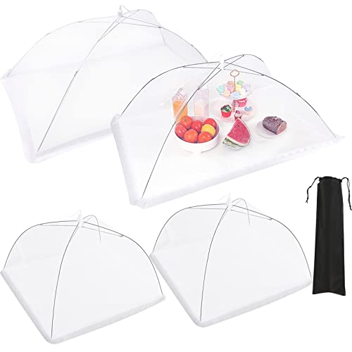 4 Pcs Extra Large Mesh Food Cover Tent Umbrella for Outside Parties