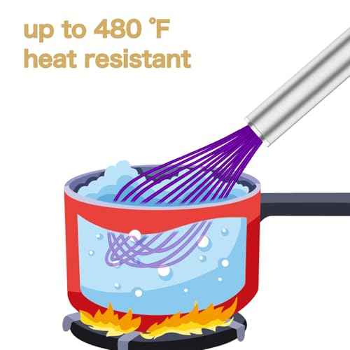 Purple Silicone Whisk Set of 3