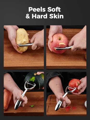 Premium 304 Stainless Steel Peeler Set (2 Count)
