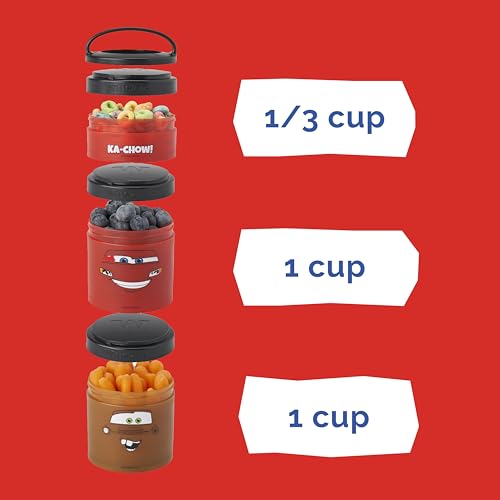 Disney Pixar Stackable Snack Containers for Kids and Toddlers (3 Count)