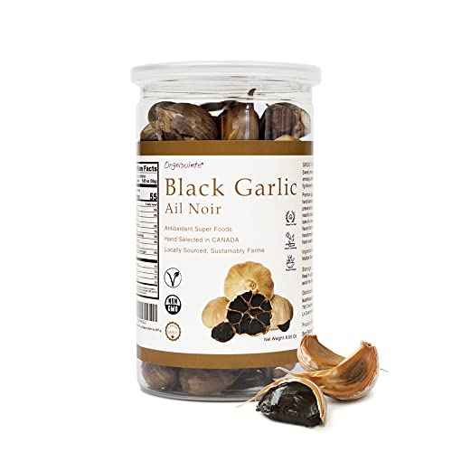 Canada Black Garlic Fermented for 90 Days 100% Natural Multi Clove Garlic Hand Selected in CANADA (8 Ounce)