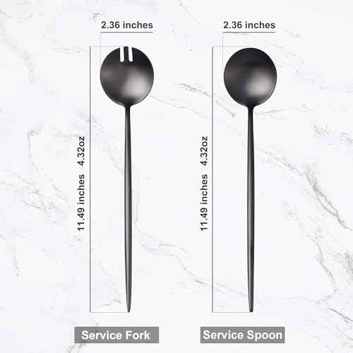 Black Salad Serving Utensils (2 Count)