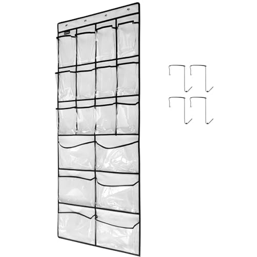 Extra Large Hanging Crystal Clear Over Door Shoe Organizers