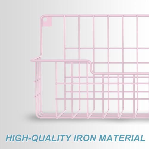 Spice Rack, 4-Pack Seasoning Organizer Wall Mounted for Kitchen Storage Organization, Metal Spice Holder Shelf for Cabinet, Pantry, Pink (4 Count)